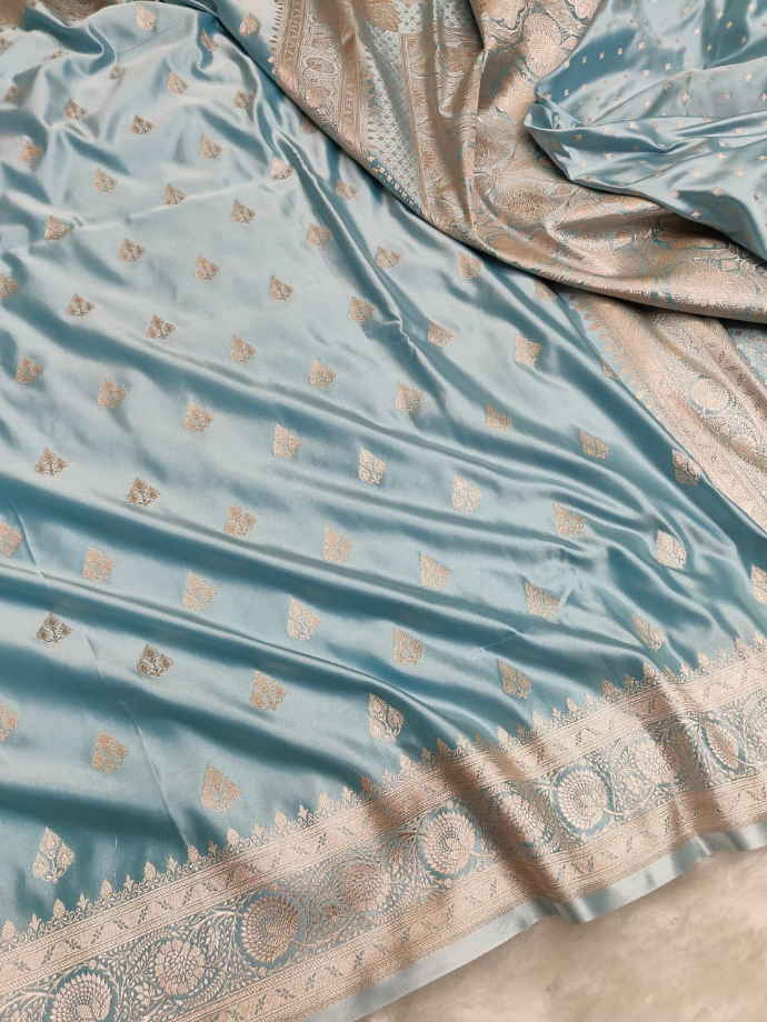 Banarasi mashru silk saree with elegant look
